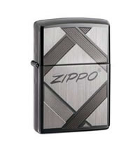Zippo打火机-黑冰黑洞交叉字样-20969