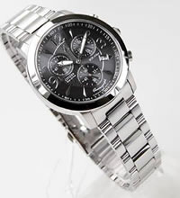 CITIZEN 西铁城XC优雅贵族黑系光动能三眼计时手表 FA2090-58E