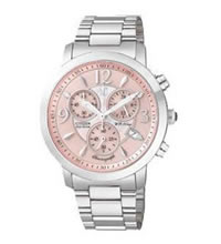 CITIZEN 西铁城XC粉红光动能三眼计时手表 FA2090-58Z - 都市靓女的最佳XC腕表