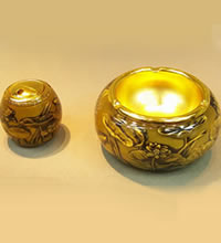 ASHTRAY 水晶(莲花金鱼)烟灰缸+打火机
