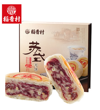 稻香村  姑苏颂礼苏式月饼礼盒 （已下架）-9个装，4种口味