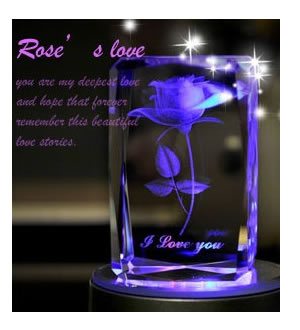 玫瑰的祝福 （已下架）-水晶玫瑰花 情人节礼物
