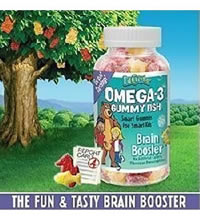健康儿童 鱼油礼品 - 美国原装L'il Critters熊宝宝 OMEGA-3 鱼油DHA软糖180粒