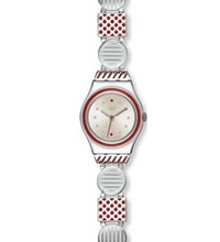 2010新款 斯沃琪石英女表 俏丽红点 - Swatch 金属系列 腕表一块