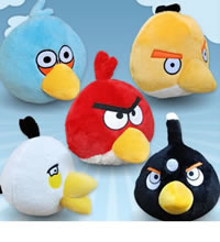 愤怒的小鸟Angry birds 毛绒公仔玩具 - 30cm 愤怒的小鸟，全套5只