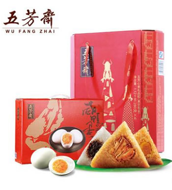 五芳斋粽子咸鸭蛋礼盒装 （已下架）-8只大粽+10只咸鸭蛋