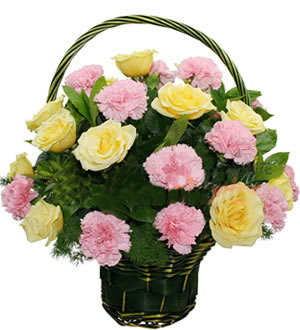 思念 （已下架）-18枝黄玫瑰，18枝粉色康乃馨