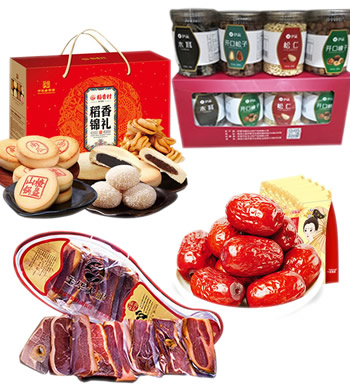 新年大礼包-多福多寿 （已下架）-火腿+坚果+糕点+红枣