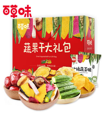 百草味 蔬脆水果干 （已下架）-8袋12种蔬菜水果搭配 均衡营养