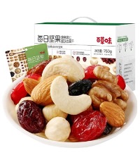 百草味 原味每日坚果礼盒 - 4种坚果+4种果干 均衡搭配