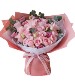 幸福花园 - 粉佳人玫瑰19枝、粉色洋桔梗5枝